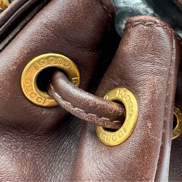 Gucci-Authentic-Vintage - Bamboo Backpack Leather Brown - Picture 6 of 16